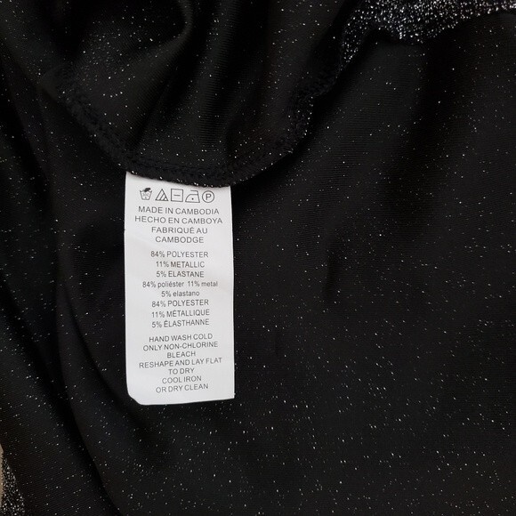 Michael Kors Cold Shoulder Metallic Long Sleeve Top - Picture 7 of 7